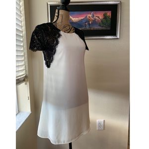 SALE ASOS white dress black lace